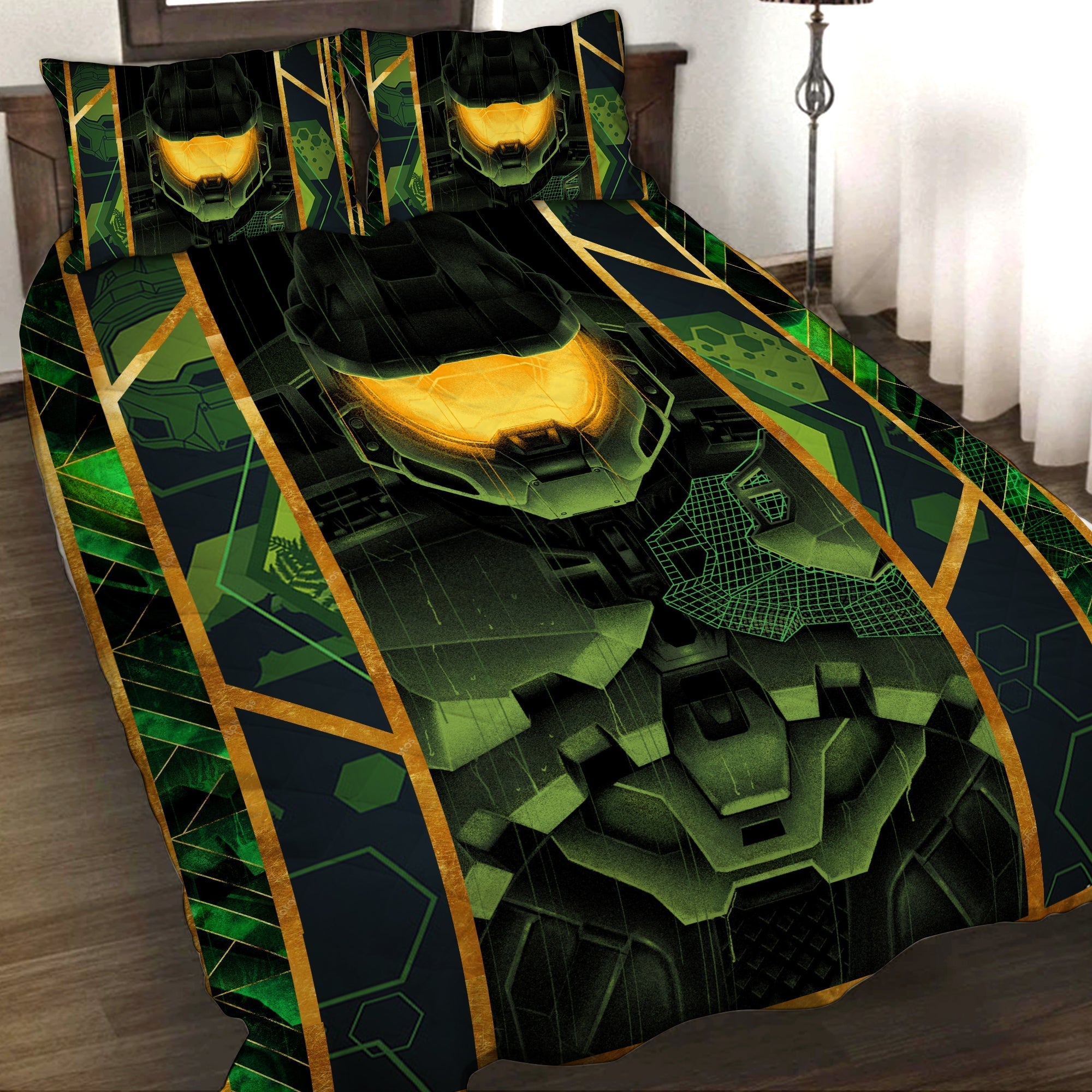 Halo 3D Quilt Set Quilt Set Twin (150x180CM) 