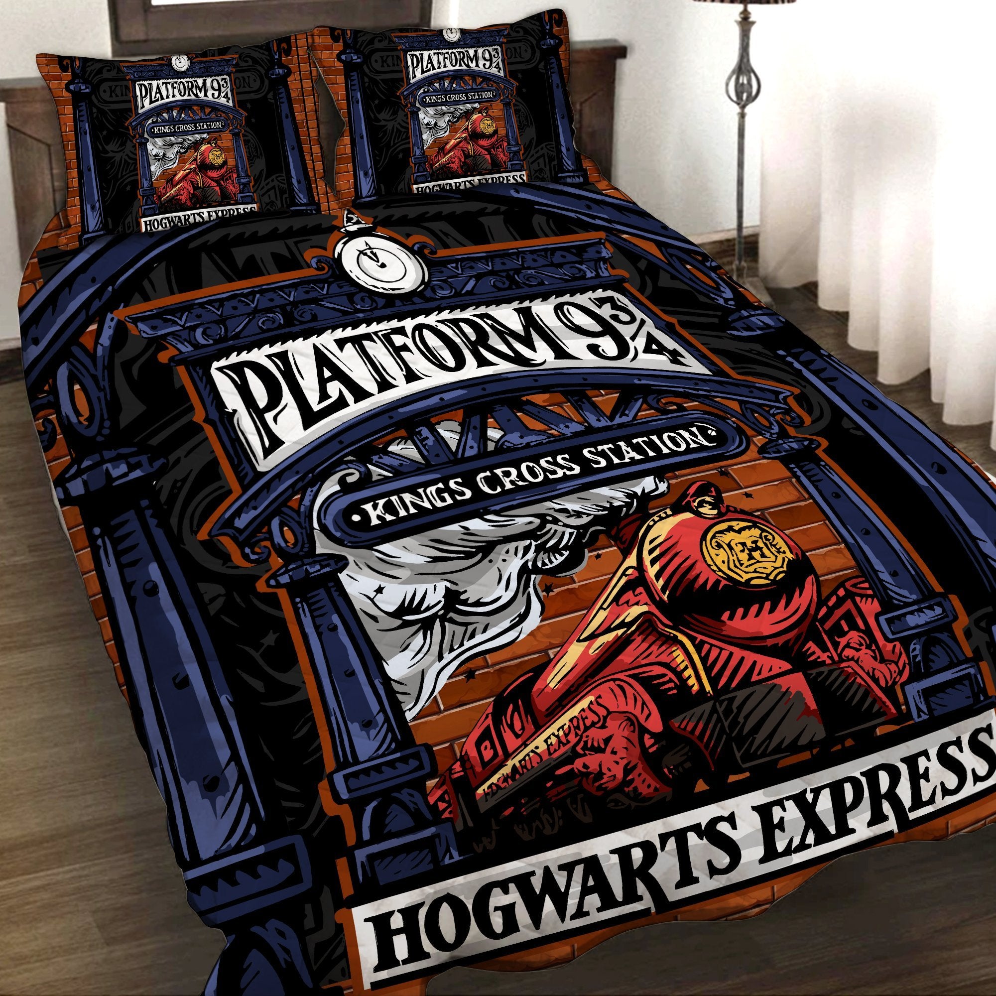 Harry Potter Platform 9 3/4 3D Quilt Set Twin (150x180CM) Quilt Set 