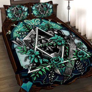 The Legend Of Zelda Green 3D Quilt Set Quilt Set Twin (150x180CM) 