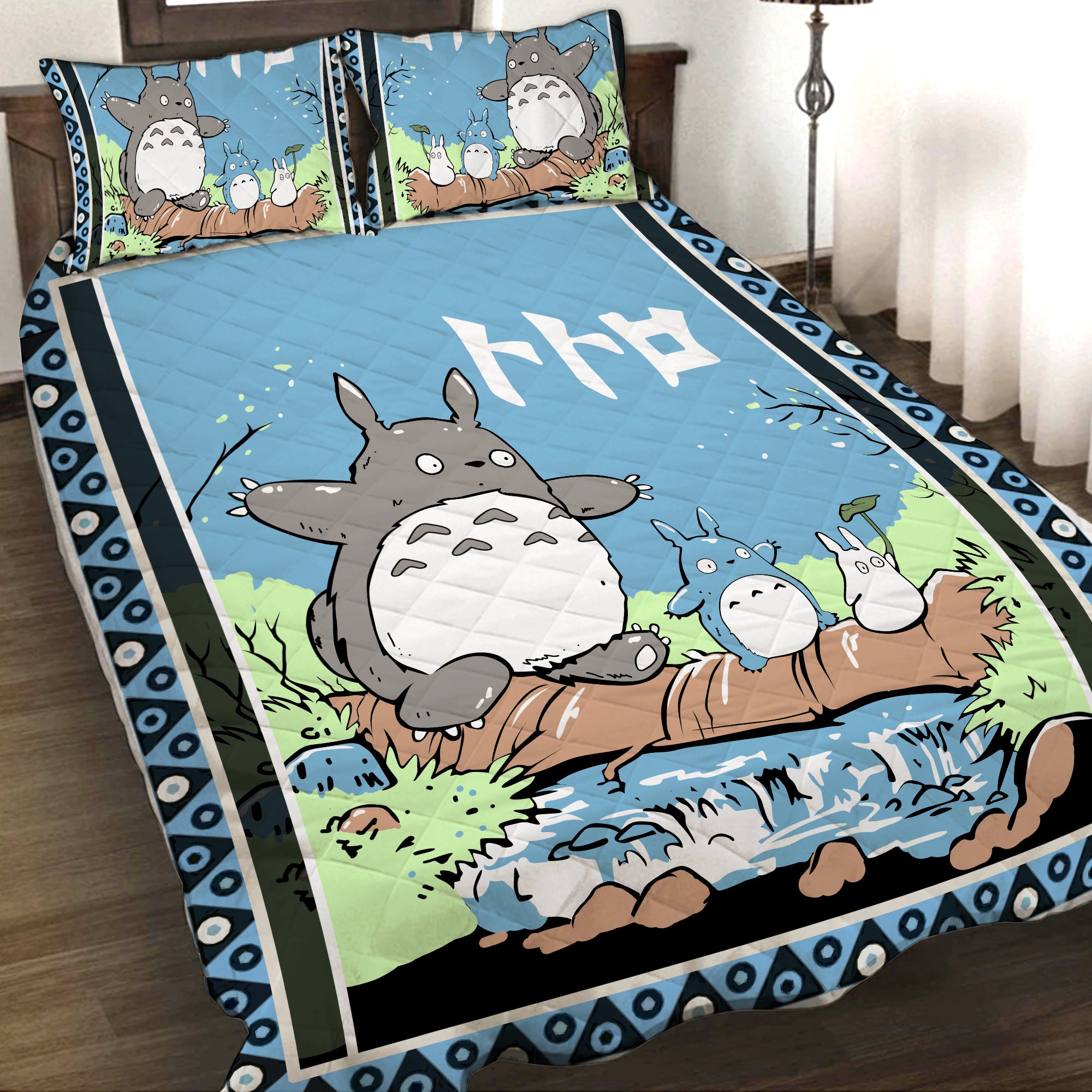Totoro 3D Quilt Set Quilt Set Twin (150x180CM) 