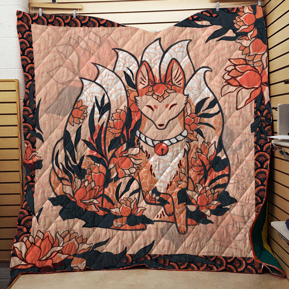 Nine Tail Fox 3D Quilt Blanket   