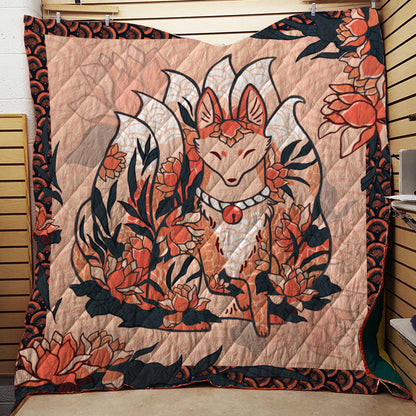 Nine Tail Fox 3D Quilt Blanket   