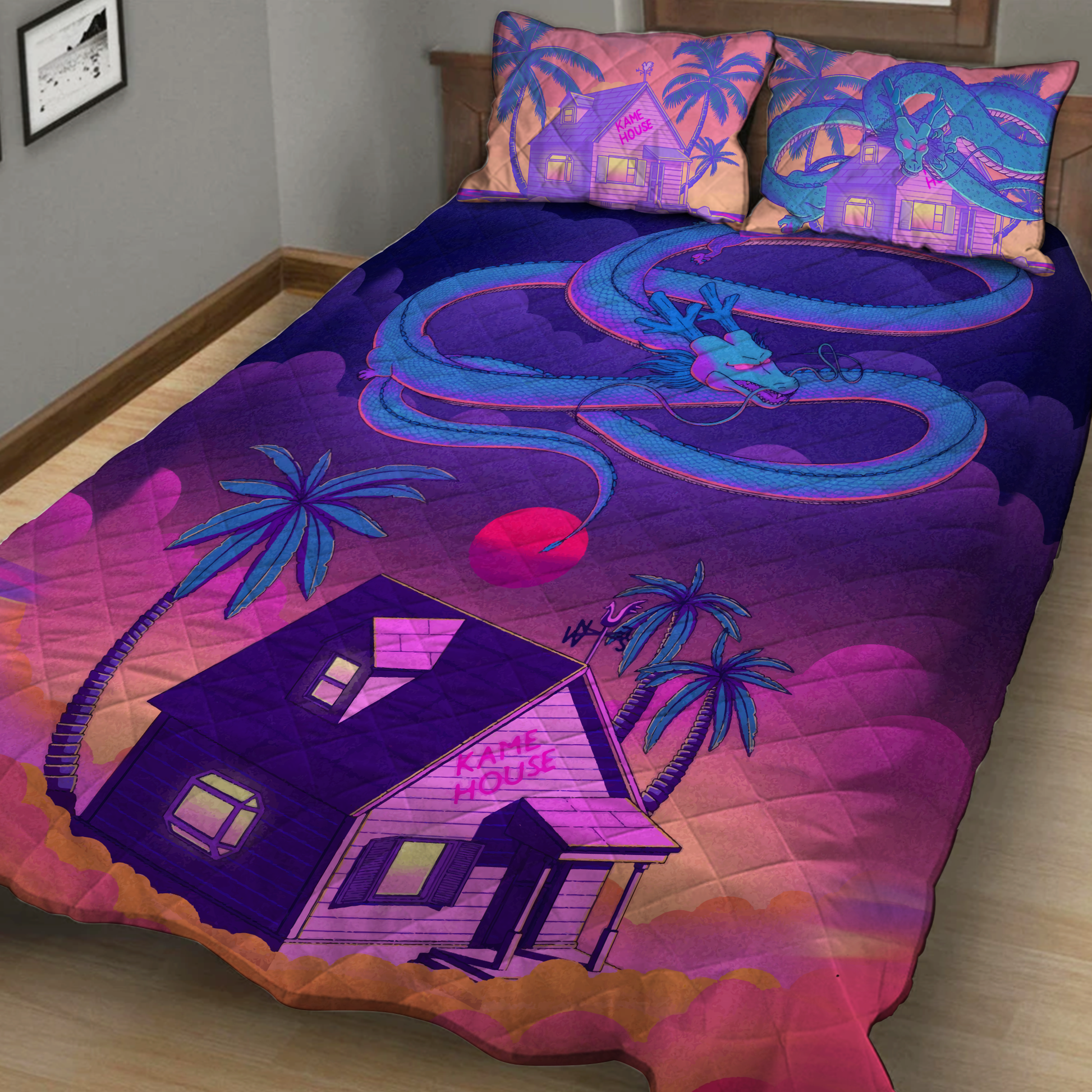 Dragon Ball - Kame house 3D Quilt Set Twin (150x180CM)  