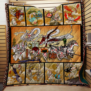 Okami Animals 3D Quilt Bed Set Single Quilt Twin (150x180CM) 