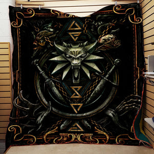 Witcher Symbol 3D Quilt Set Single Quilt Twin (150x180CM) 