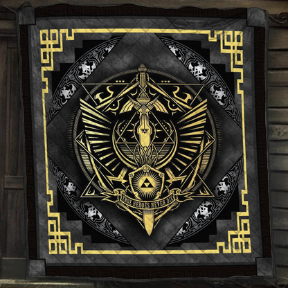 True Heroes Never Die The Legend Of Zelda 3D Quilt Blanket Quilt Set   