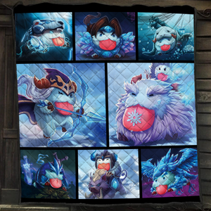 League Of Legends Poro Complication 3D Quilt Bed Set Single Quilt Twin (150x180CM) 