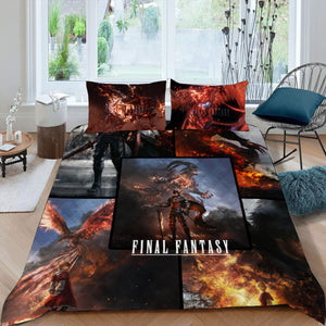 Final Fantasy XVI Video Game Quilt Blanket Quilt Set Quilt Set Twin (150x180CM) 