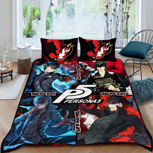 Persona 5 Video Game Quilt Blanket Quilt Set   