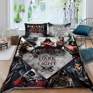 We work in the dark to serve the light Assassin's Creed Quilt Blanket Quilt Set   