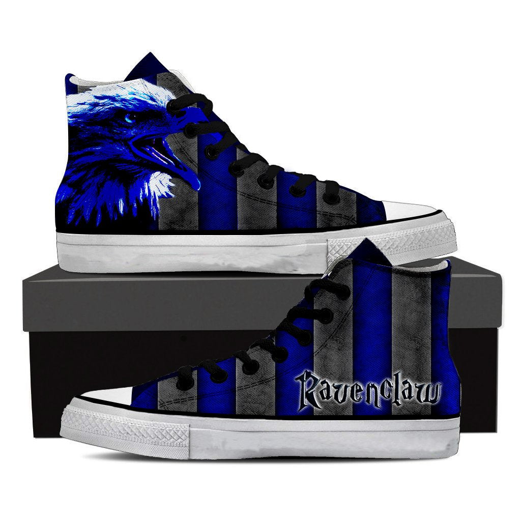 Striped Ravenclaw Harry Potter High Top Shoes Men SIZE 36 