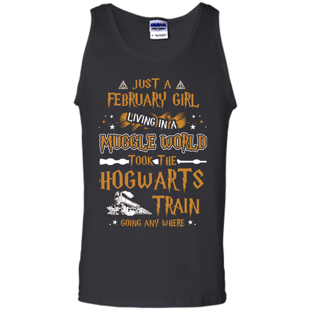 Harry Potter T-shirt Just A February Girl Living In A Muggle World Black S 