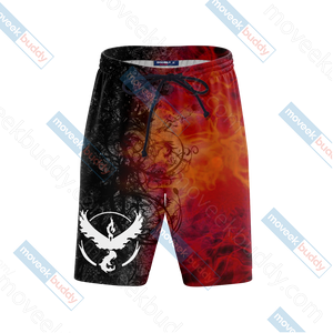 Pokemon Go - House Valor The Flame In the Night  Beach Shorts   