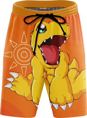 Digimon Agumon Unisex Beach Shorts   