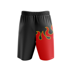 Tekken Jin Kazama Red Flame Cosplay Beach Shorts   