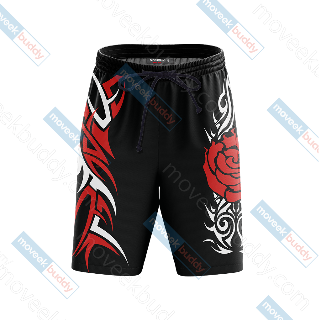 RWBY Ruby Rose Symbol Beach Shorts   