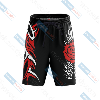 RWBY Ruby Rose Symbol Beach Shorts   