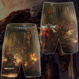 Warhammer 40K Blood Angels Video Game All-Over T-shirt Hoodie Tank Top Hawaiian Shirt Beach Shorts Joggers Beach Shorts S 