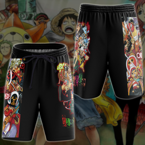 One Piece Straw Hat Pirates Anime Manga 3D All Over Print T-shirt Tank Top Zip Hoodie Pullover Hoodie Hawaiian Shirt Beach Shorts Jogger Beach Shorts S 