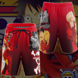 One Piece Monkey D. Luffy Anime Manga 3D All Over Print T-shirt Tank Top Zip Hoodie Pullover Hoodie Hawaiian Shirt Beach Shorts Jogger Beach Shorts S 