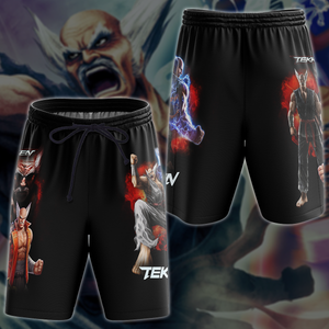 Tekken Heihachi Mishima Video Game 3D All Over Print T-shirt Tank Top Zip Hoodie Pullover Hoodie Hawaiian Shirt Beach Shorts Jogger Beach Shorts S 