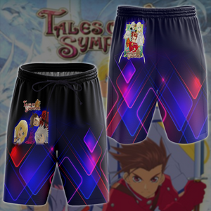 Tales of Symphonia Video Game All-Over T-shirt Hoodie Tank Top Hawaiian Shirt Beach Shorts Joggers Beach Shorts S 