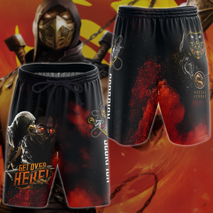 Mortal Kombat: Scorpion 3D All Over Print T-shirt Tank Top Zip Hoodie Pullover Hoodie Hawaiian Shirt Beach Shorts Jogger Beach Shorts S 