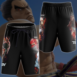 Tekken Kazuya Mishima Video Game 3D All Over Print T-shirt Tank Top Zip Hoodie Pullover Hoodie Hawaiian Shirt Beach Shorts Jogger Beach Shorts S 