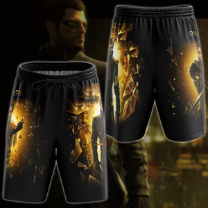 Deus Ex: Human Revolution Video Game 3D All Over Printed T-shirt Tank Top Zip Hoodie Pullover Hoodie Hawaiian Shirt Beach Shorts Jogger Beach Shorts S 