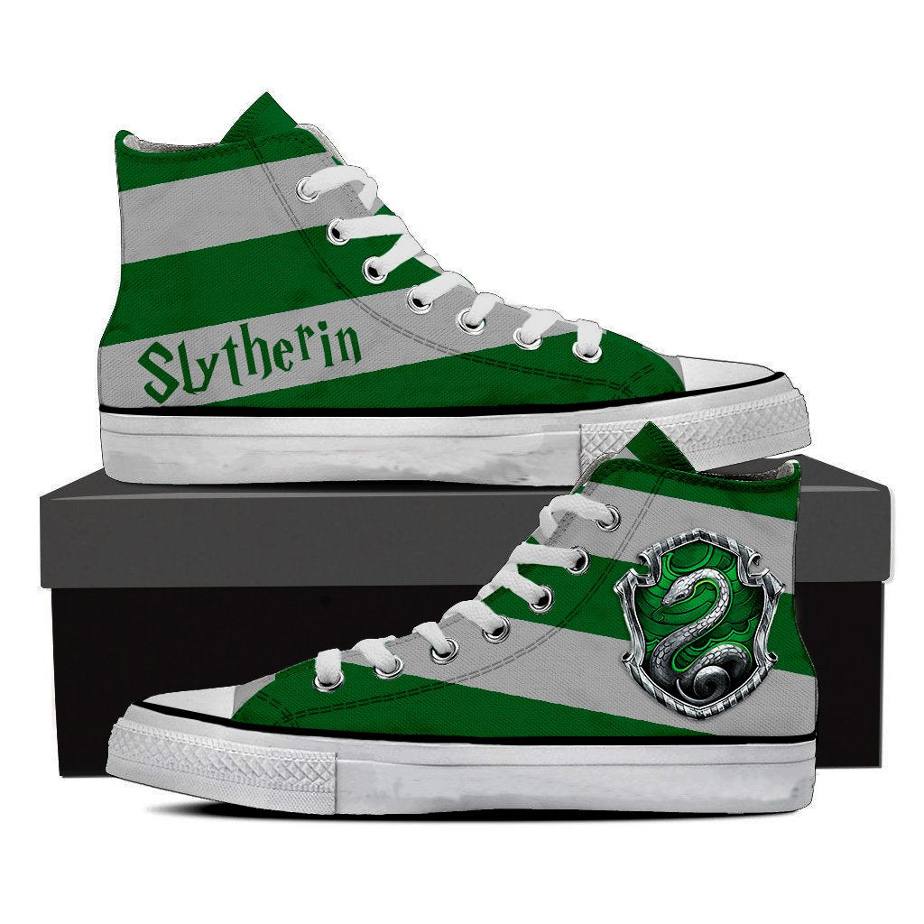 Slytherin House Harry Potter High Top Shoes Men SIZE 36 