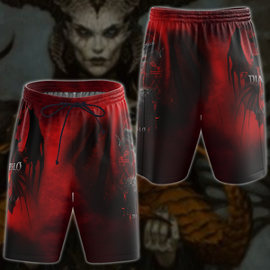 Diablo IV Lilith Video Game 3D All Over Printed T-shirt Tank Top Zip Hoodie Pullover Hoodie Hawaiian Shirt Beach Shorts Jogger Beach Shorts S 