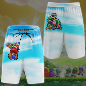 Super Mario Bros. Wonder Video Game All Over Printed T-shirt Tank Top Zip Hoodie Pullover Hoodie Hawaiian Shirt Beach Shorts Joggers Beach Shorts S 