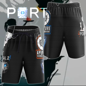Portal 2 Video Game 3D All Over Print T-shirt Tank Top Zip Hoodie Pullover Hoodie Hawaiian Shirt Beach Shorts Jogger Beach Shorts S 
