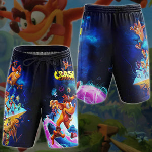 Crash Bandicoot Video Game 3D All Over Print T-shirt Tank Top Zip Hoodie Pullover Hoodie Hawaiian Shirt Beach Shorts Jogger Beach Shorts S 