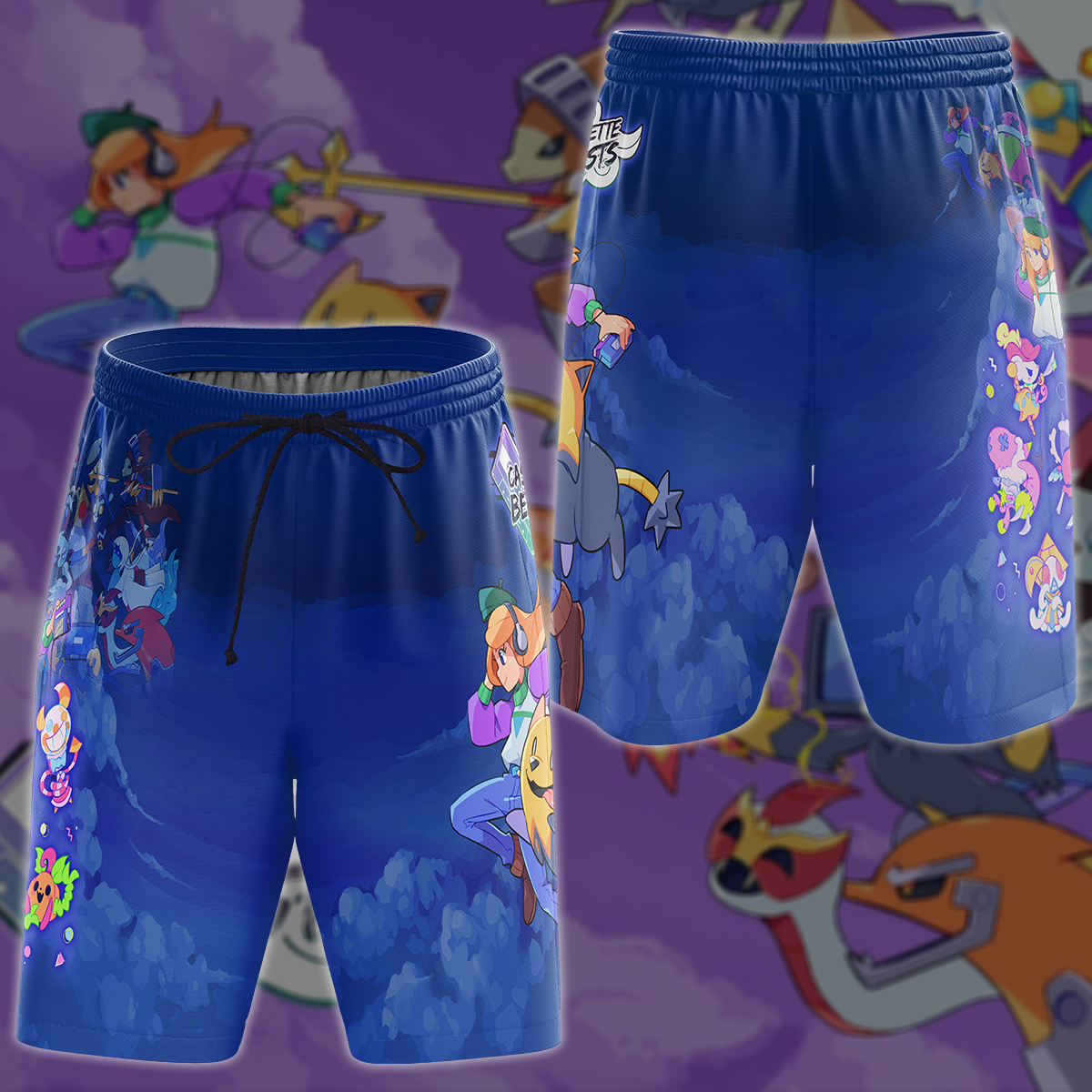 Cassette Beasts Video Game 3D All Over Printed T-shirt Tank Top Zip Hoodie Pullover Hoodie Hawaiian Shirt Beach Shorts Jogger Beach Shorts S 