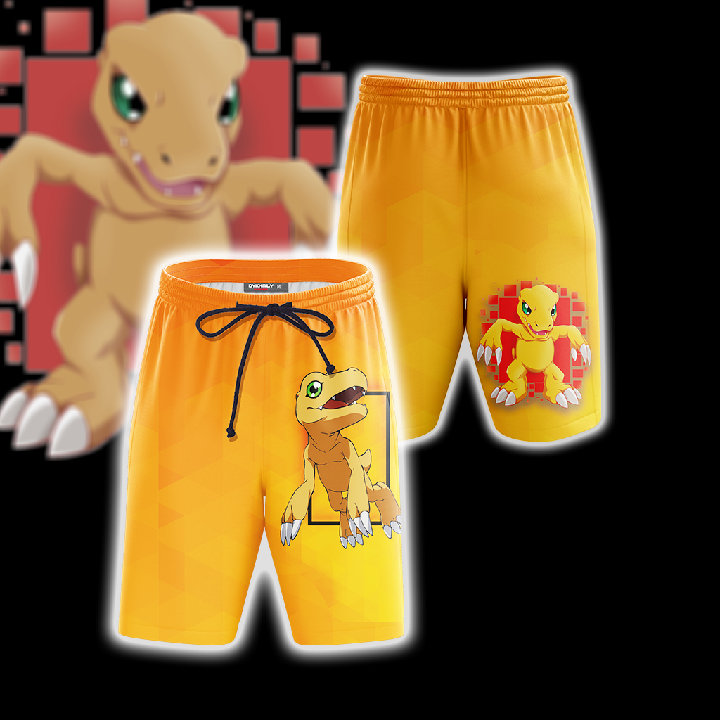 Digimon - Greymon Unisex Beach Shorts S  