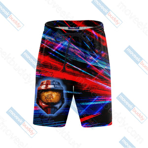 Red vs. Blue Beach Shorts   