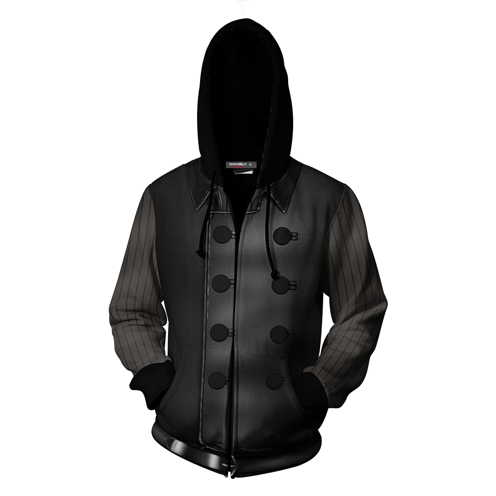 Spider-Man Noir Cosplay Zip Up Hoodie Jacket   