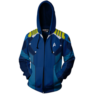 Star Trek Beyond James T. Kirk Cosplay Zip Up Hoodie Jacket   