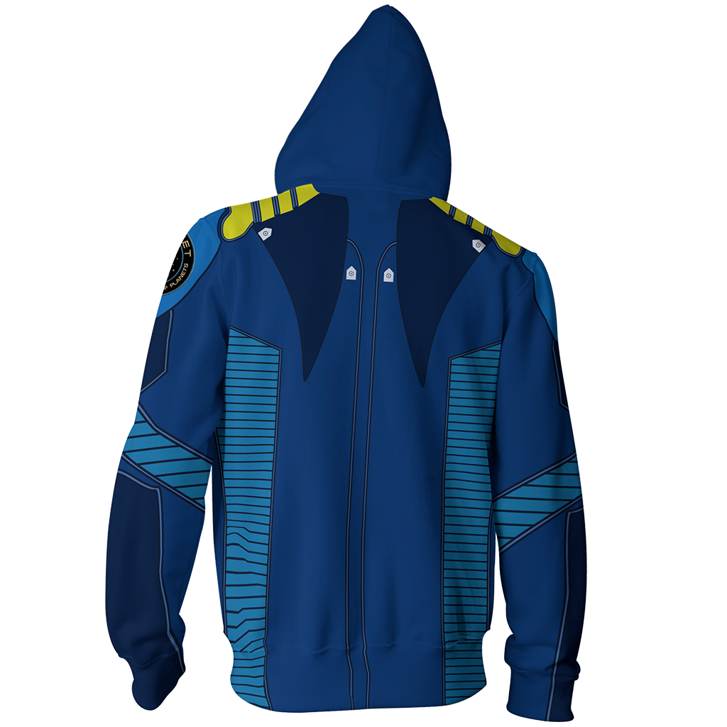 Star Trek Beyond James T. Kirk Cosplay Zip Up Hoodie Jacket   