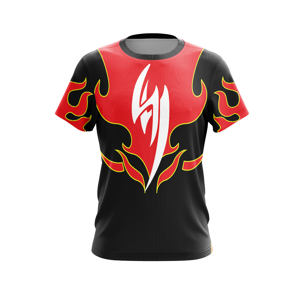 Tekken Jin Kazama Red Flame Unisex 3D T-shirt   