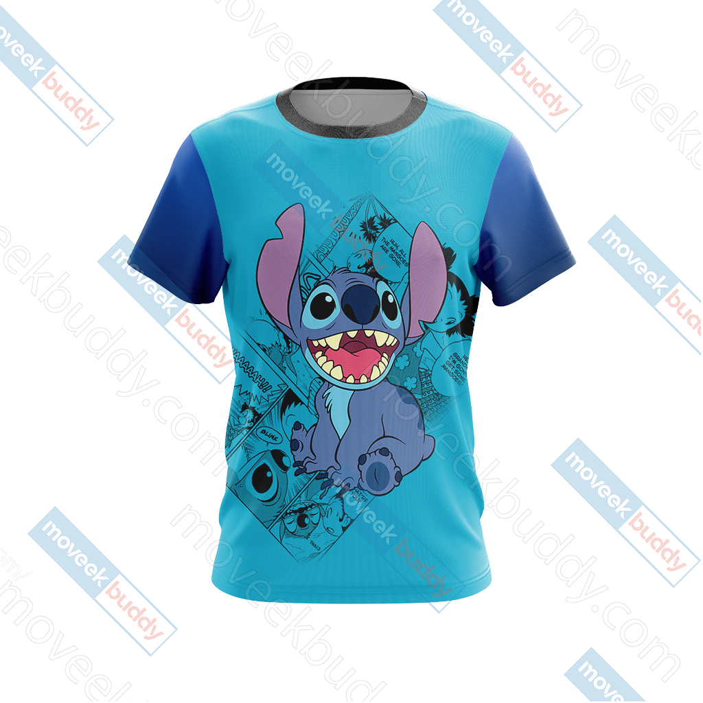 Stitch - Ohana Means Family Unisex 3D T-shirt   