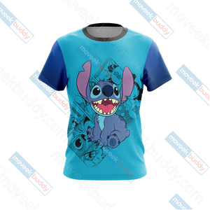 Stitch - Ohana Means Family Unisex 3D T-shirt   