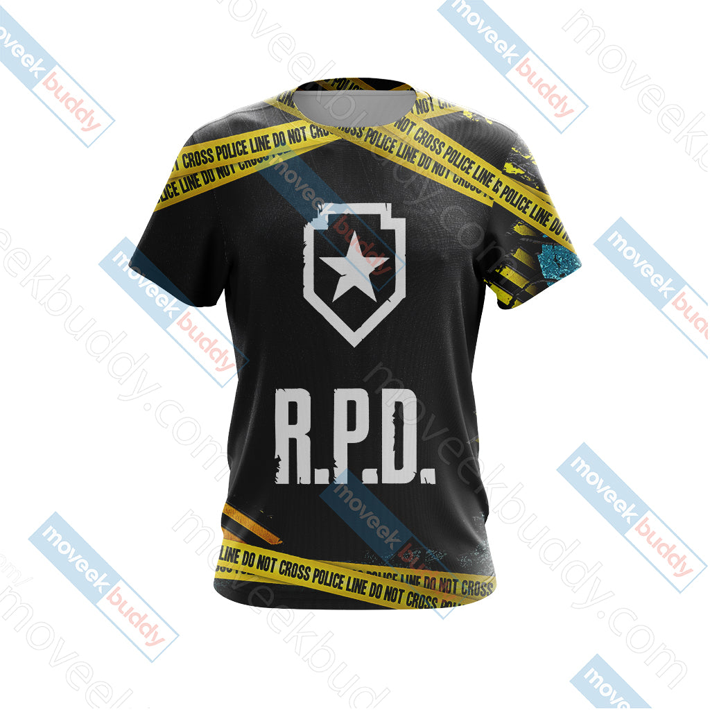 Resident Evil - R.P.D Unisex 3D T-shirt   