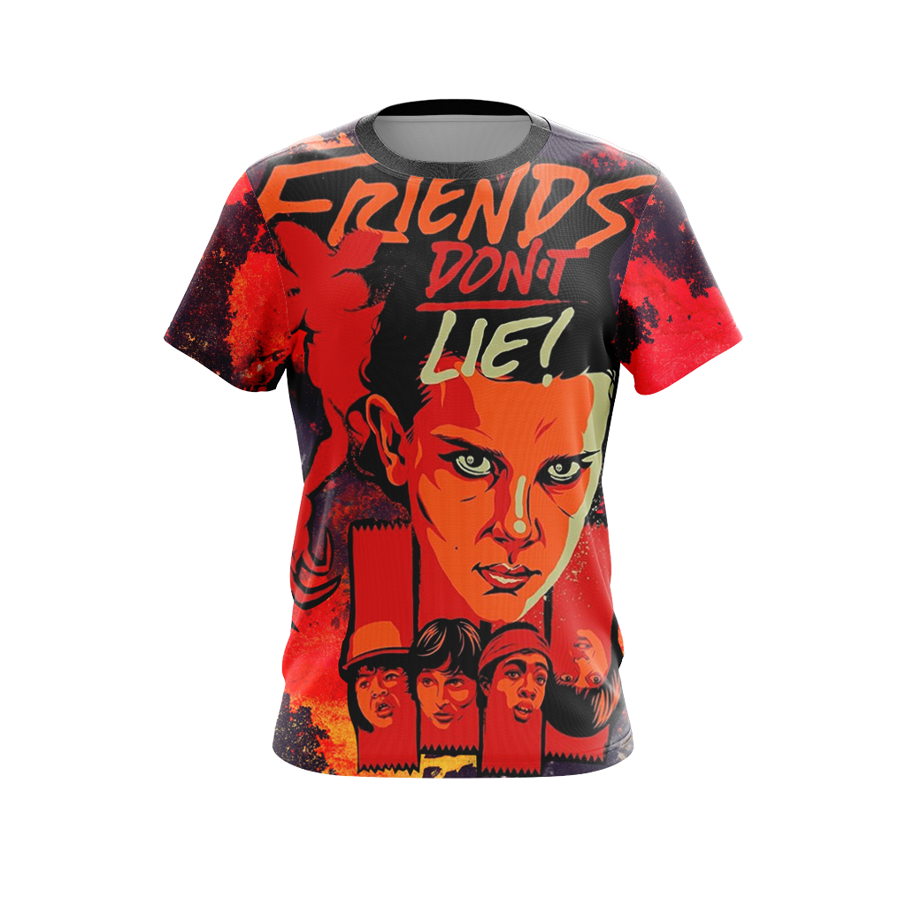 Stranger Things Friends Don't Lie Unisex 3D T-shirt   