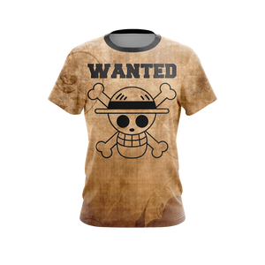 One Piece - Wanted Dead or Alive Unisex 3D T-shirt   