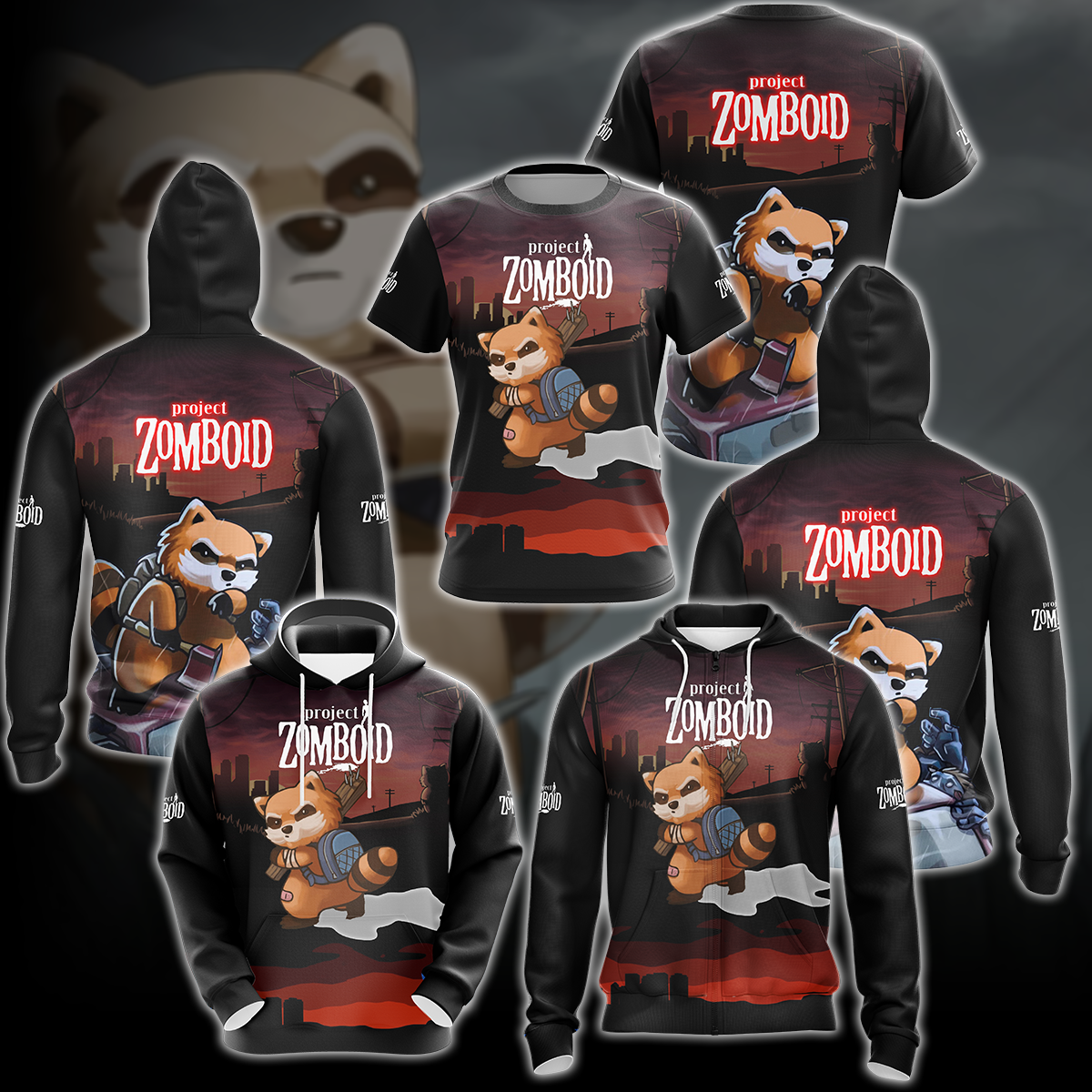 Project Zomboid Video Game 3D All Over Printed T-shirt Tank Top Zip Hoodie Pullover Hoodie Hawaiian Shirt Beach Shorts Jogger   
