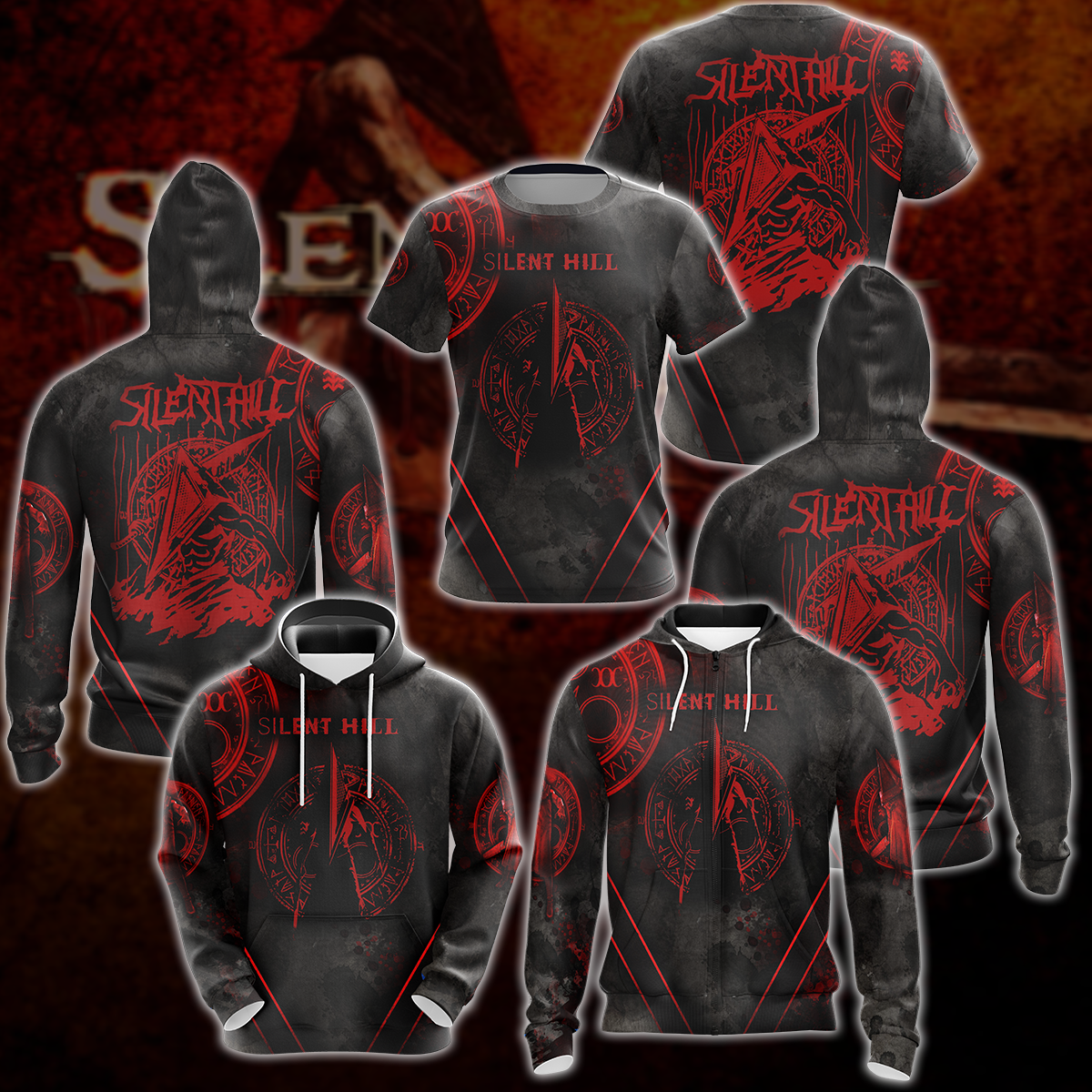 Silent Hill Video Game 3D All Over Printed T-shirt Tank Top Zip Hoodie Pullover Hoodie Hawaiian Shirt Beach Shorts Jogger   