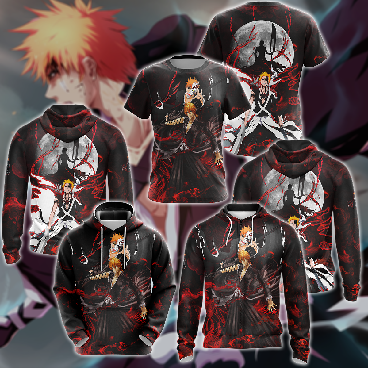 Bleach Ichigo Kurasaki Anime Manga 3D All Over Print T-shirt Tank Top -  MoveekBuddyShop