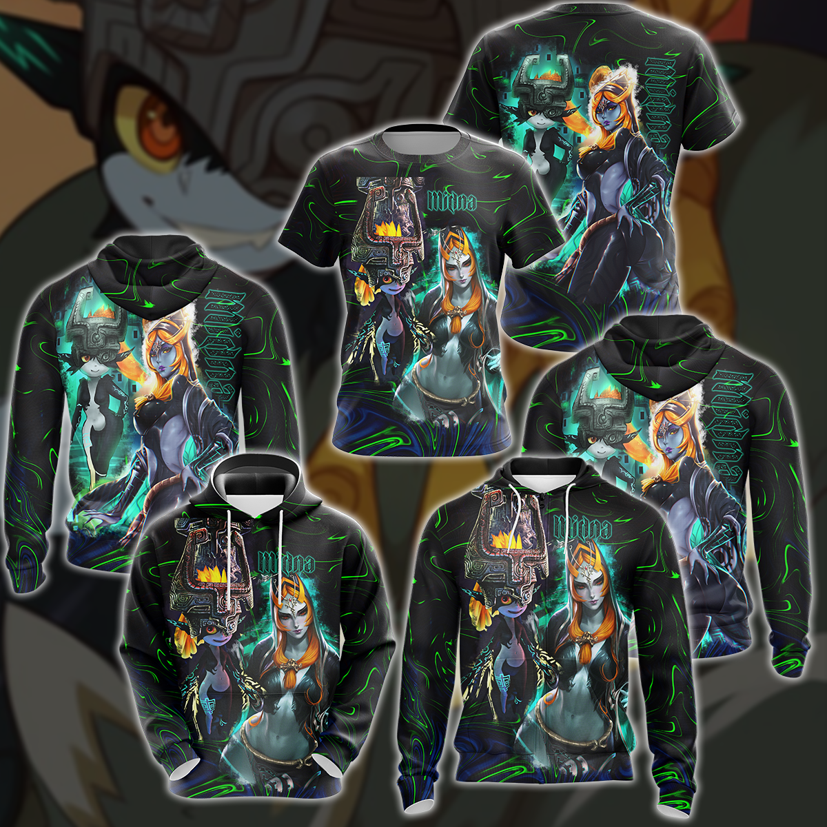 Legend of Zelda Midna Video Game 3D All Over Print T-shirt Tank Top Zip Hoodie Pullover Hoodie Hawaiian Shirt Beach Shorts Jogger   
